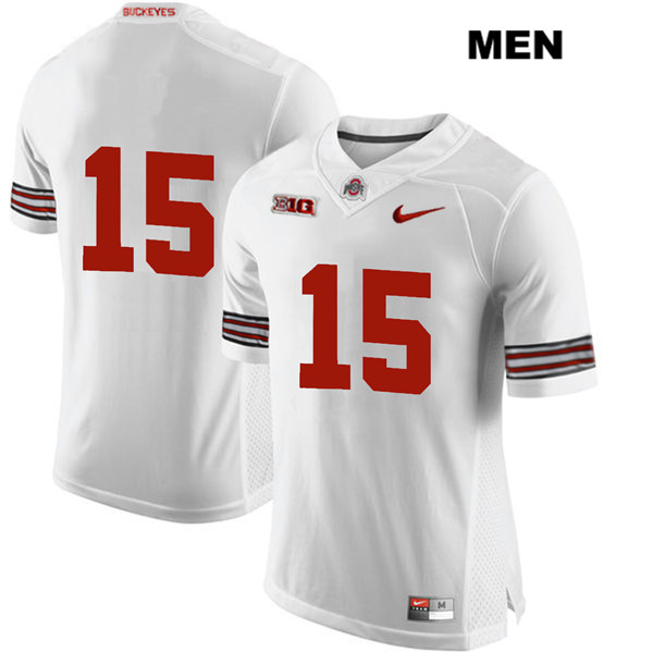 Ohio State Buckeyes Men's Josh Proctor #15 White Authentic Nike No Name College NCAA Stitched Football Jersey PE19U03LS